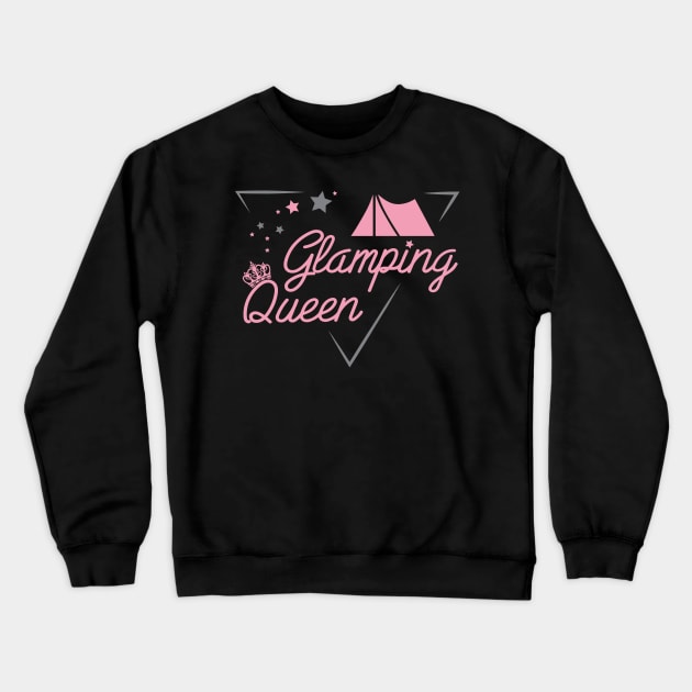 Camping: Glamping Queen Crewneck Sweatshirt by nektarinchen